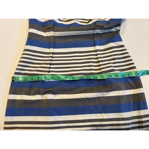 Calvin Klein Striped Sheath Dress Fully Lined Career Blue Gray Size 8P - Picture 6 of 9